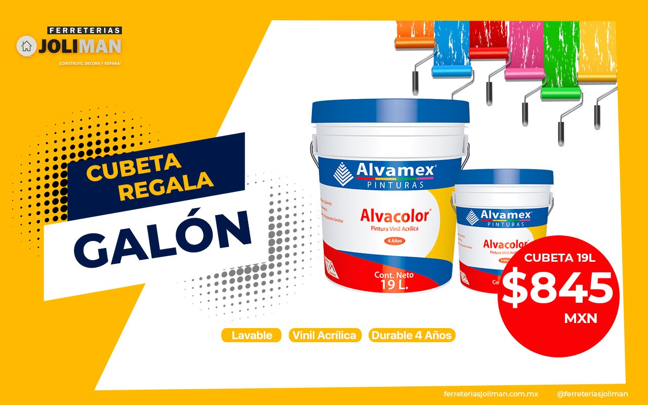 PROMOCIÓN ALVACOLOR 1 CUBETA REGALA GALÓN