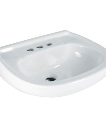 Lavabo cerámico con rebosadero, blanco, Foset   Cod:44002