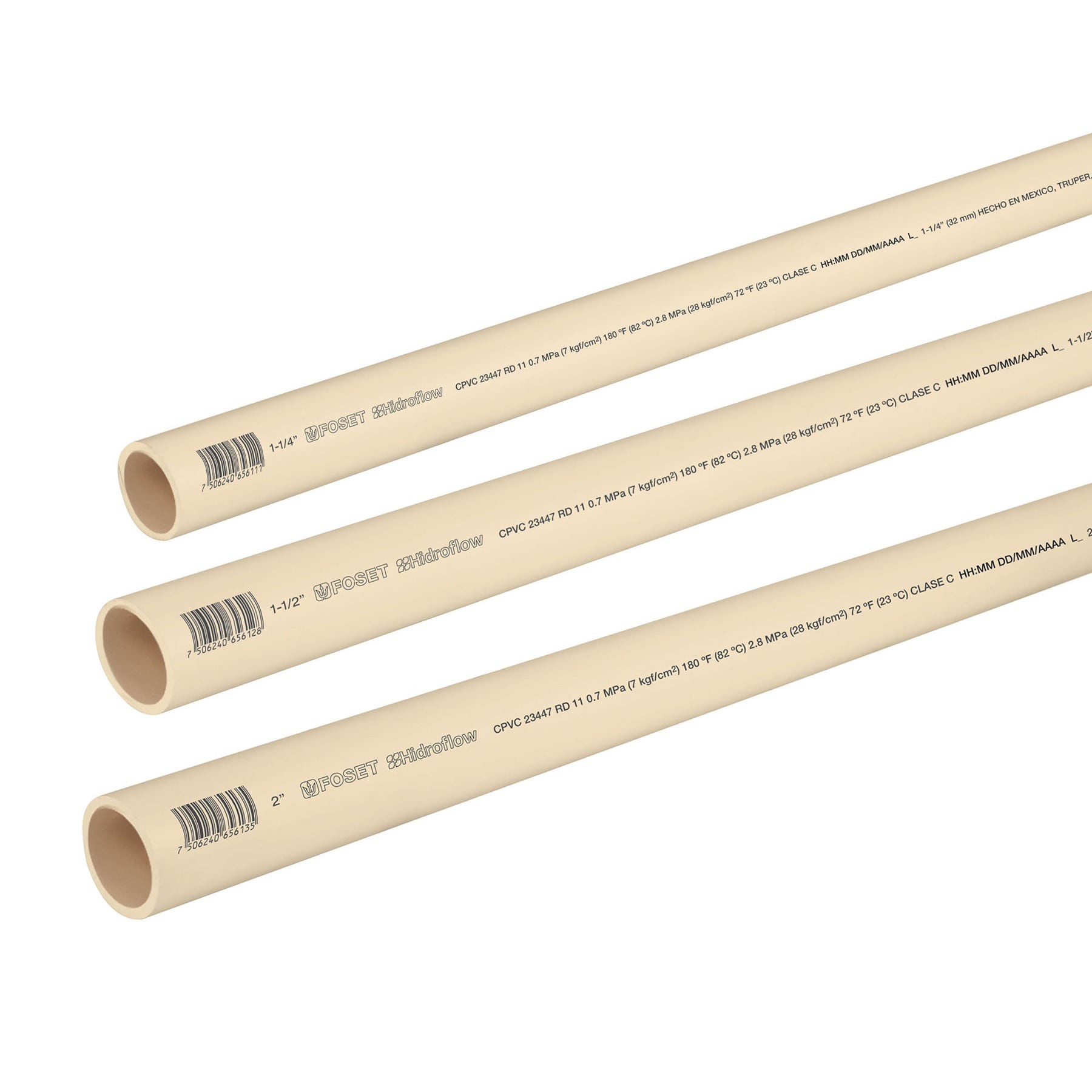 Tramo tubo de cpvc beige