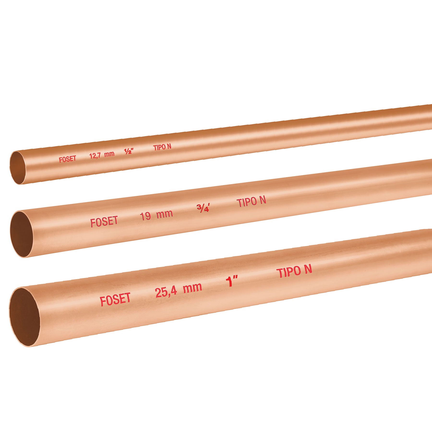 Tubo de cobre rígido, tipo: N 6.10mts