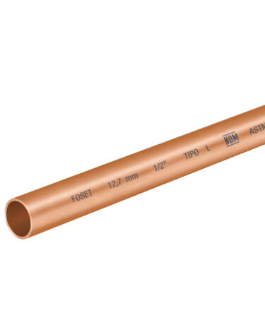 Tubo de cobre rígido, tipo: L  6.10mts
