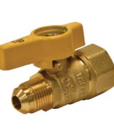 Llave invierno en codo 1/2 x 3/8 bronce