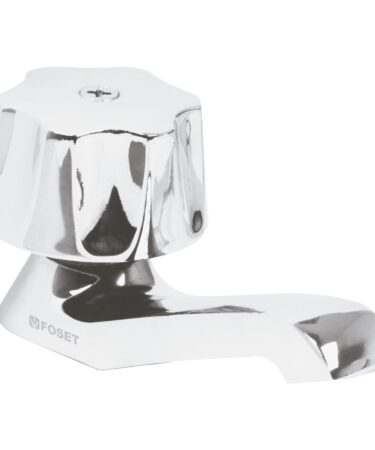 Llave individual para lavabo, maneral metálico, Foset