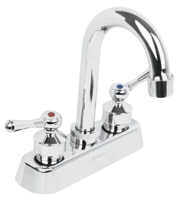Mezcladora plástica 4" cuello tipo bar para lavabo, palanca