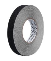 Rollo de 18m de cinta antiderrapante negra 25mm con abrasivo