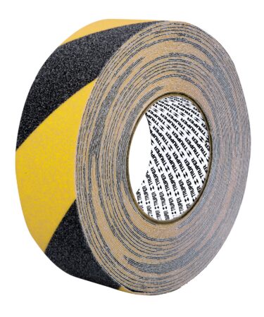 Rollo 18 m de cinta antiderrapante ama/negra 50mm c/abrasivo
