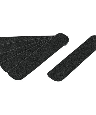 Tarjeta 6 tiras 23cm antiderrapantes negras 50mm c/abrasivo