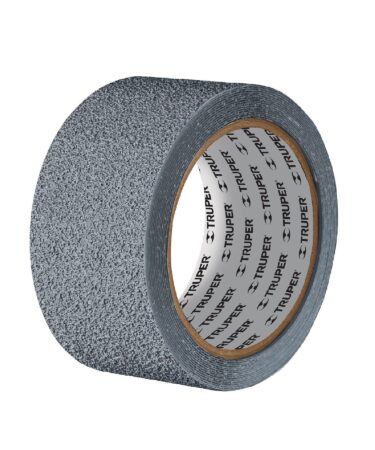 Rollo de 5 m cinta antiderrapante 50mm gris p/áreas húmedas