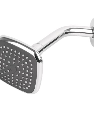Regadera cuadrada 3-3/4" brazo y chapetón de acero, Foset cod:45065