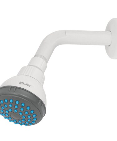 Regadera plástica redonda 2-1/2" gris-blanca, Foset cod: 48293