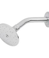 Regadera redonda 3-1/2" brazo y chapetón de acero, Foset cod: 49247