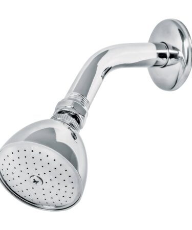 Regadera cónica 2-1/2" brazo y chapetón de acero, Foset  cod: 49448