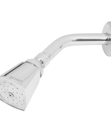 Regadera cuadrada 2" brazo y chapetón de acero, Foset  cod: 49248