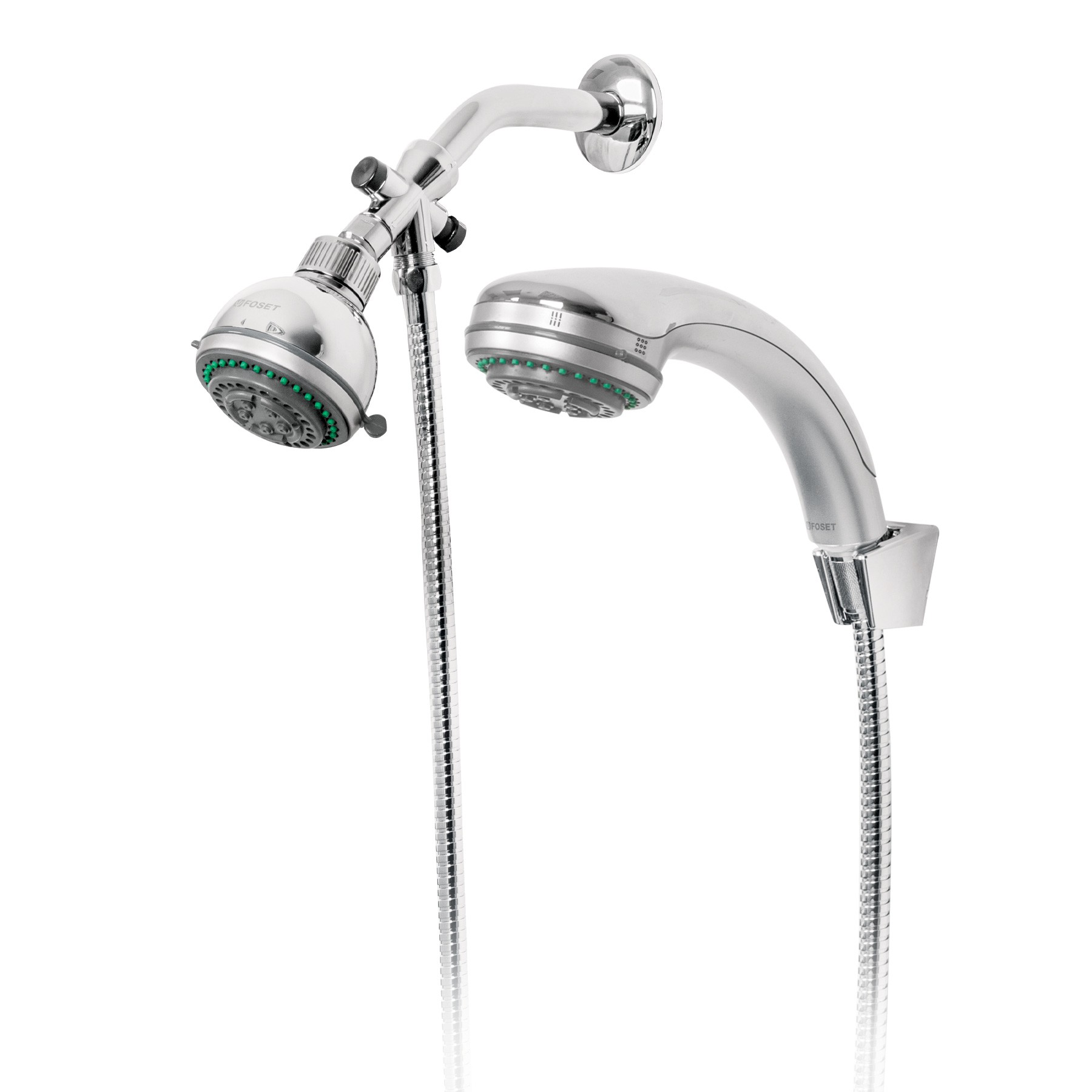 Regadera 3" con extensión tipo teléfono 5 funciones, Foset cod: 49433