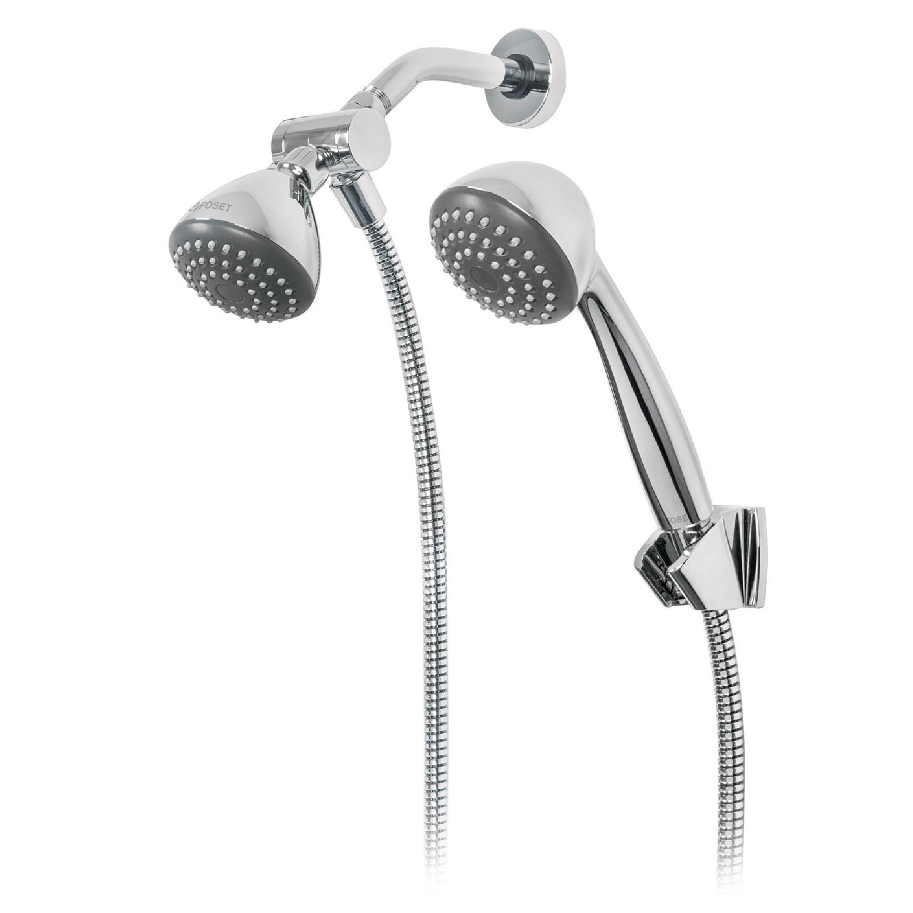 Regadera 3-1/4" con extensión tipo teléfono, Foset cod: 45788