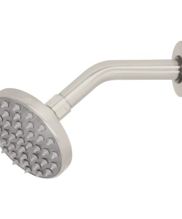 Regadera satín 4" plato redondo, con brazo, Foset  cod: 45575