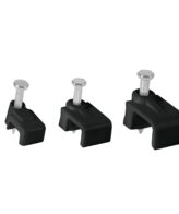 Grapas para cable plano, negras