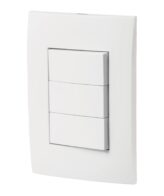 Placa armada 3 interruptores sencillos, línea Oslo, blanco Codigo:46496
