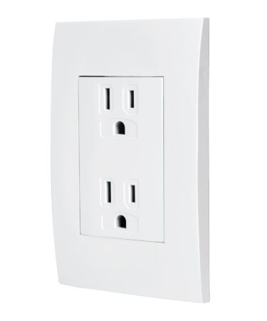 Contacto dúplex, 2 polos + tierra, línea Oslo, blanco Cod:48309