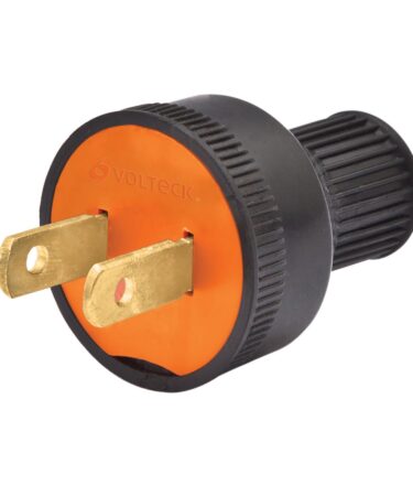 2 Clavijas no polarizadas redondas de PVC, Volteck   Cod:46210