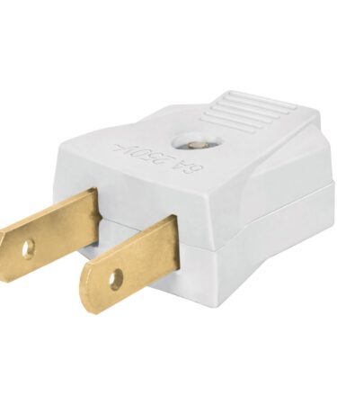 2 Clavijas no polarizadas planas de policarbonato, Volteck  Codigo:46209