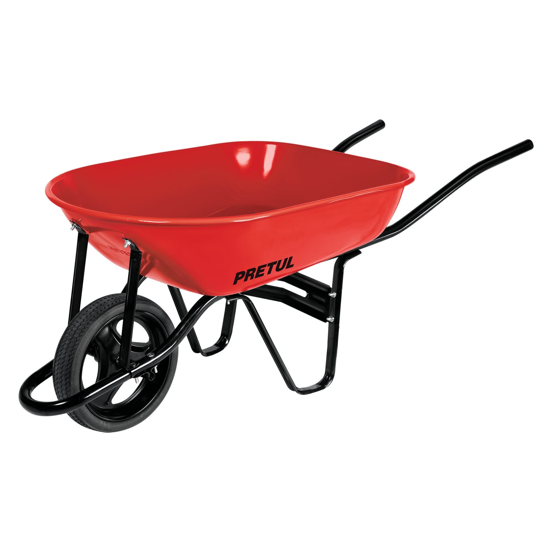 Carretilla 5.5 ft3 roja Imponchable, bastidor tubular,Pretul Codigo:20630
