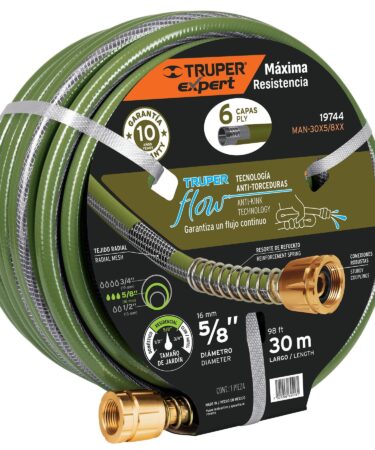 Mangueras reforzada flujo continuo 6 capas, conexiones metal