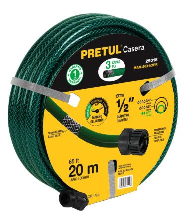 Mangueras reforzadas 3 capas, conexiones plásticas, Pretul