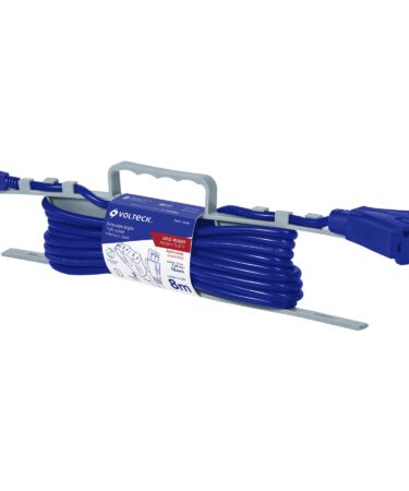 Extensión triple uso rudo 8 m tipo abanico 3x16 AWG, Volteck Codigo:48063